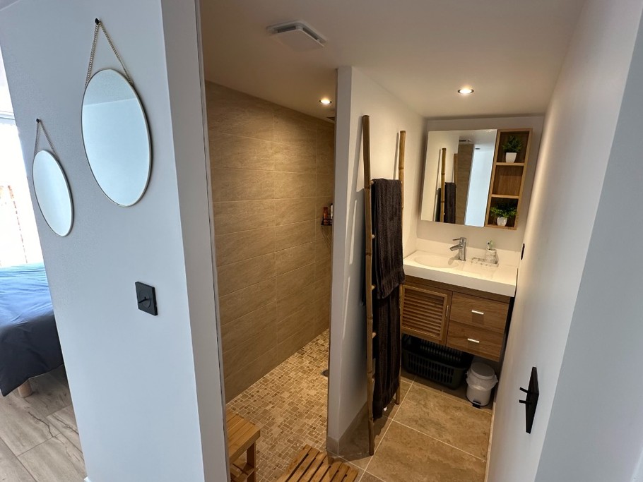 Salle d'eau attenante à la chambre