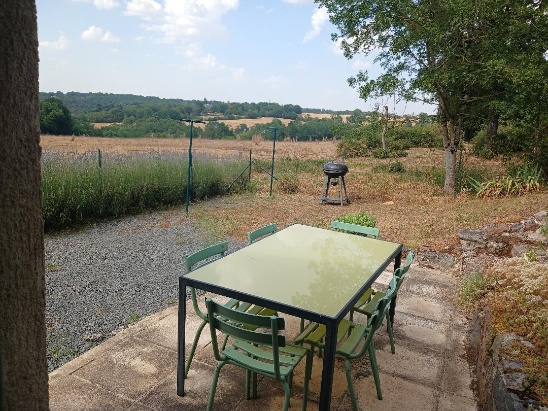 Terrace in an enclosed garden