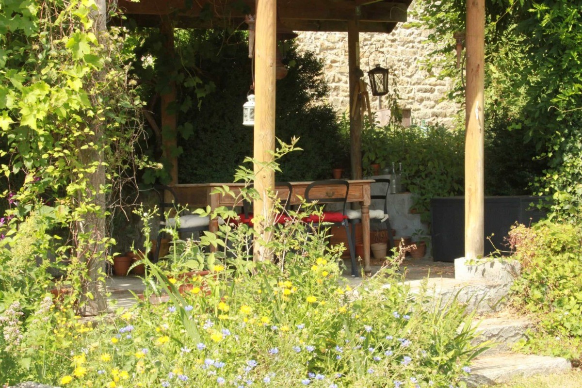 Sitting area in garden