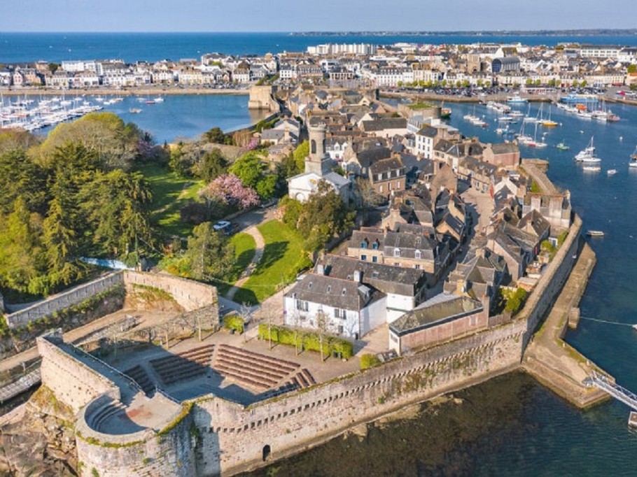 View of the walled town of Concarneau