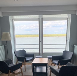 Salon du Bow Window avec vue mer