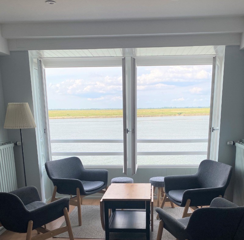 Salon du Bow Window avec vue mer