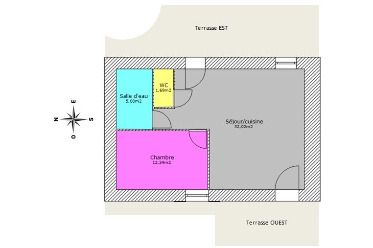 Plan du Gîte " Le Marronnier"