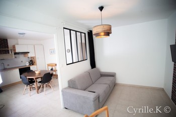 Living room with sofa bed