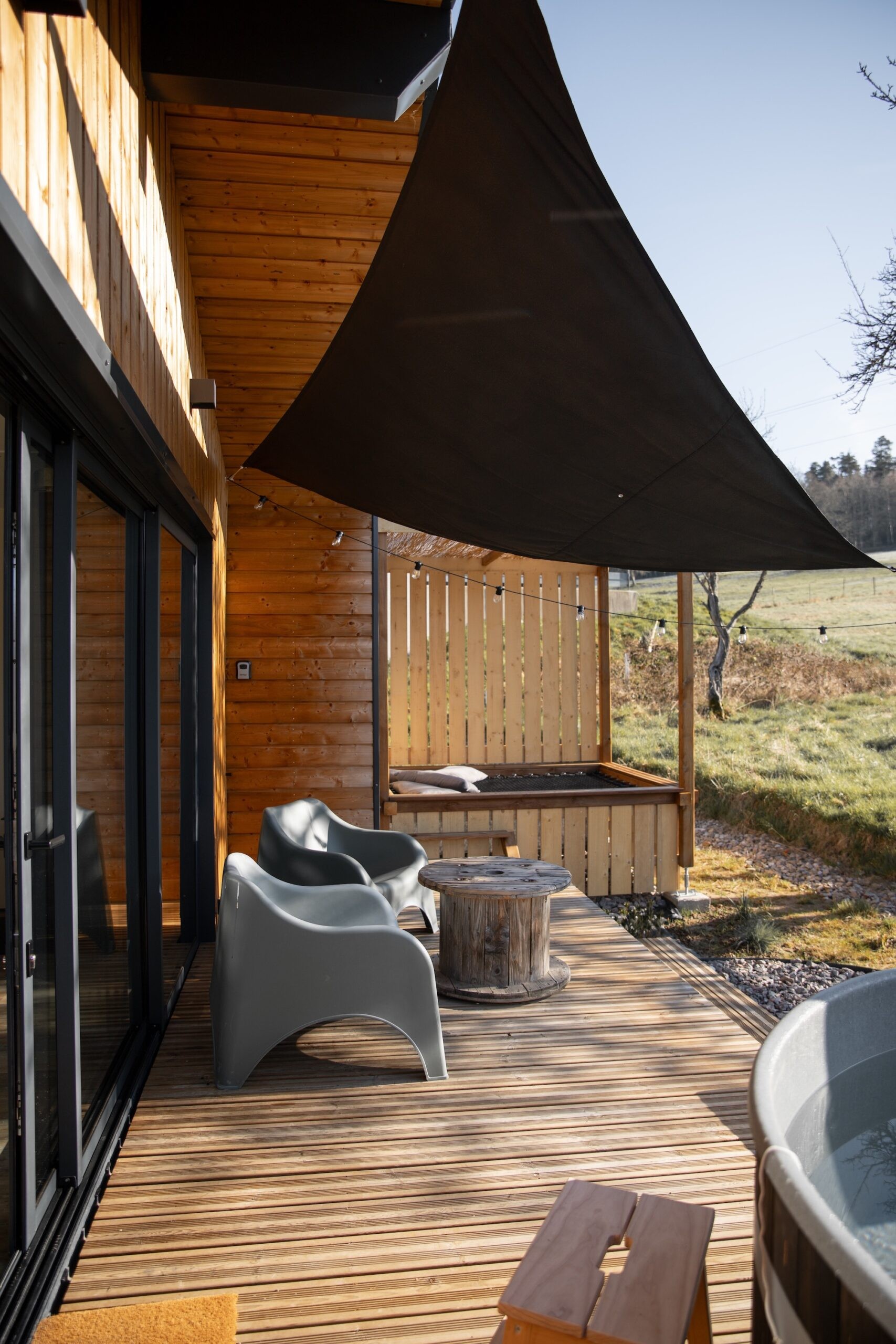 Terrace - Oslo Holiday Cottage - Saint-Léonard, Vosges