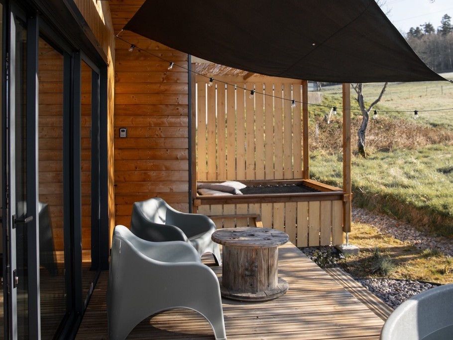 Terrace - Oslo Holiday Cottage - Saint-Léonard, Vosges