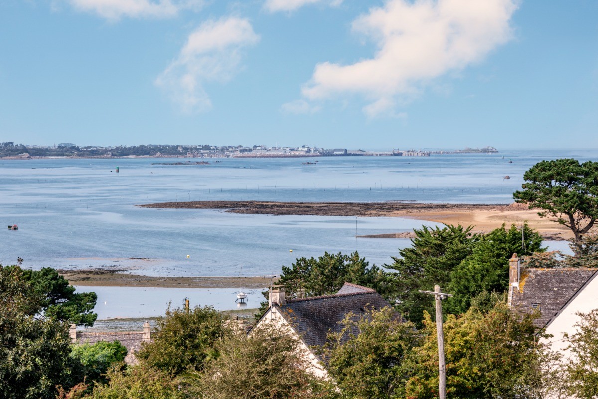 Vue sur la Mer et Roscoff en fond