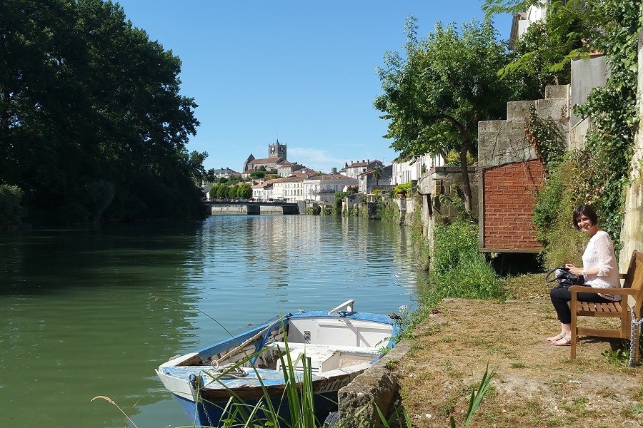rive  de Charente à  Saint  Savinien