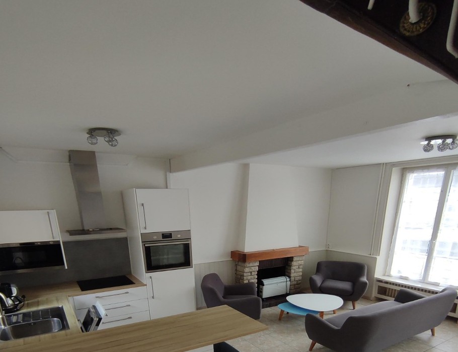 salon et cuisine - rez-de-chaussée