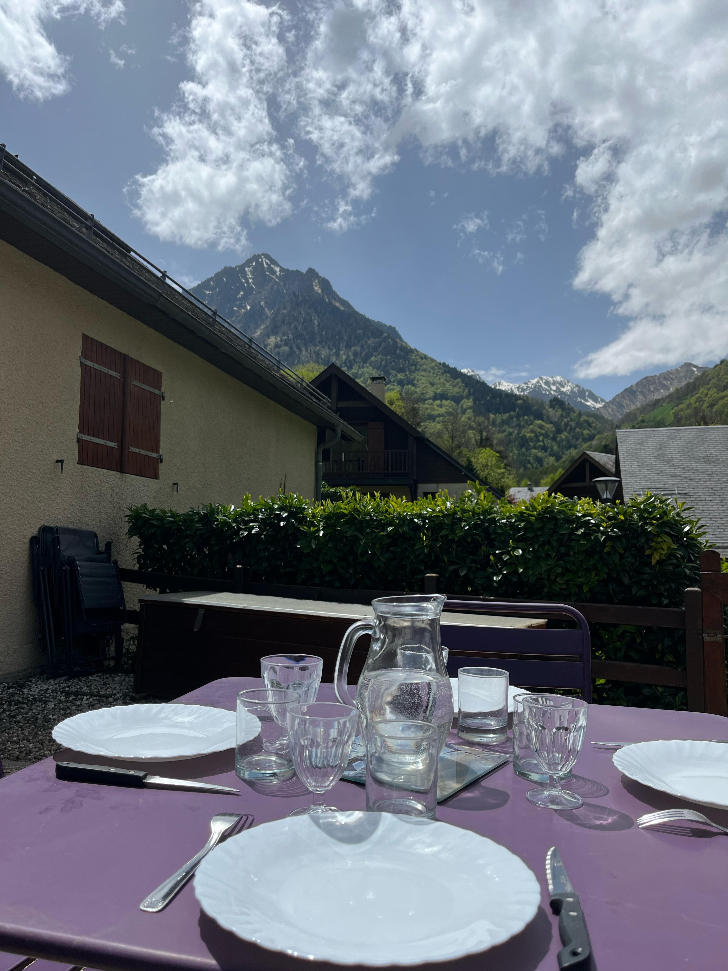 Terrasse avec vue latérale