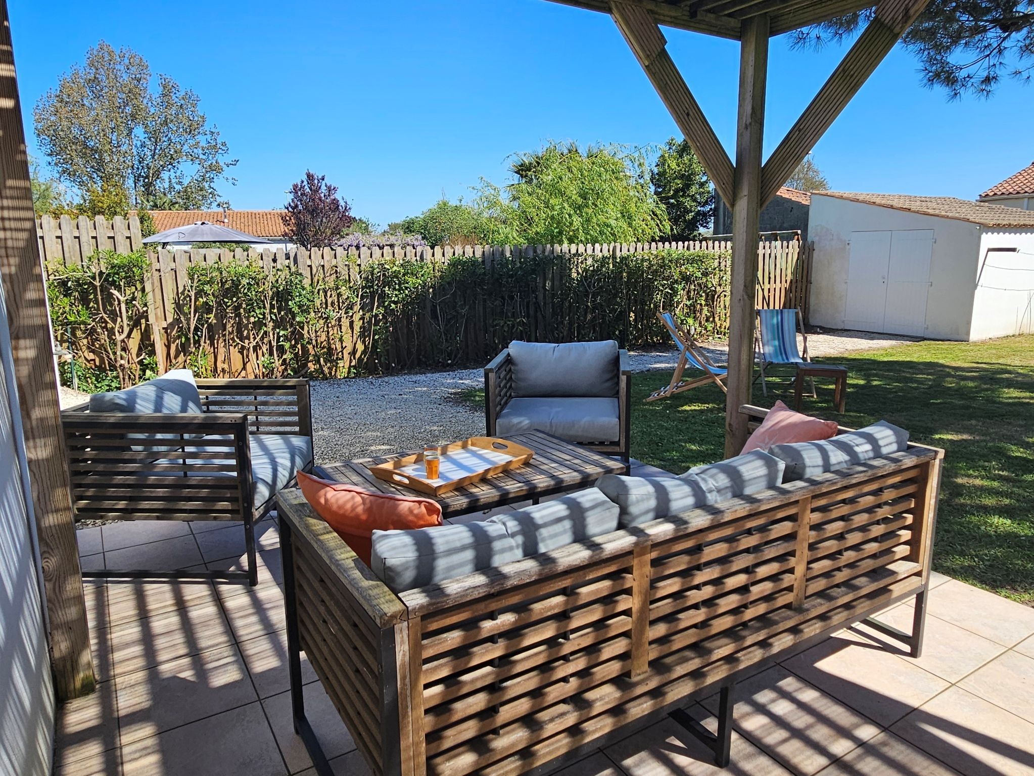 Garden and terrace out of sight at Grand Village, Ile d'Oléron