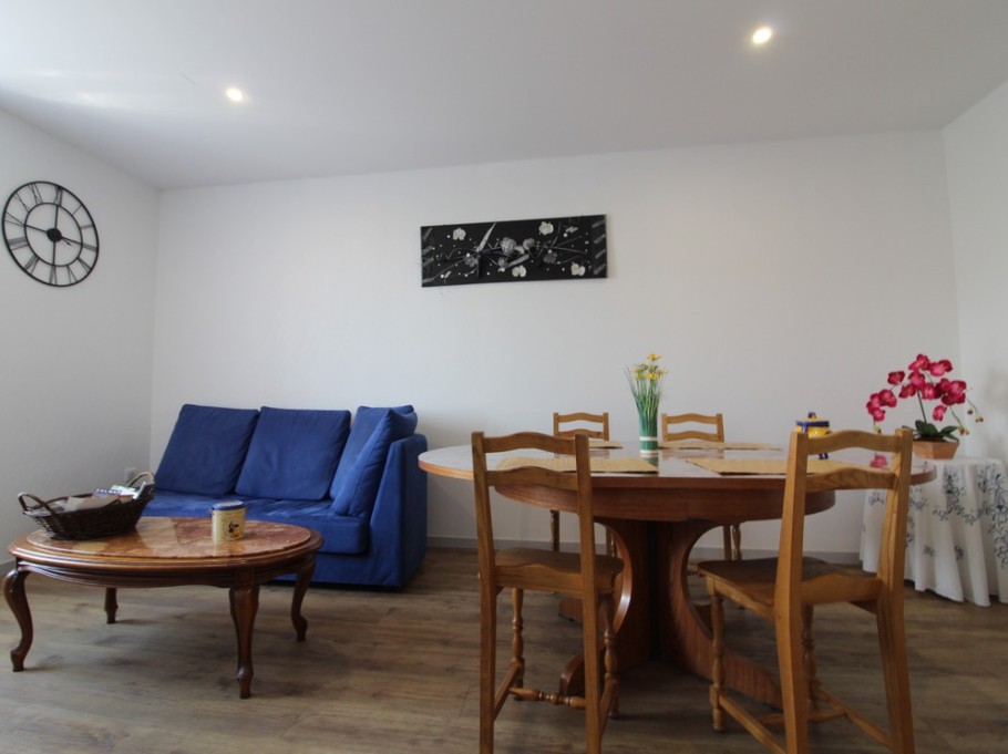 Coin salon séjour - Appartement Chez Reine - Location de vacances - Étival-Clairefontaine