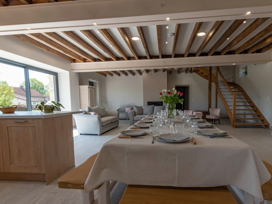 Pièce de vie au Gite Entre Terres et Vignes à Châtillon sur Morin en Champagne