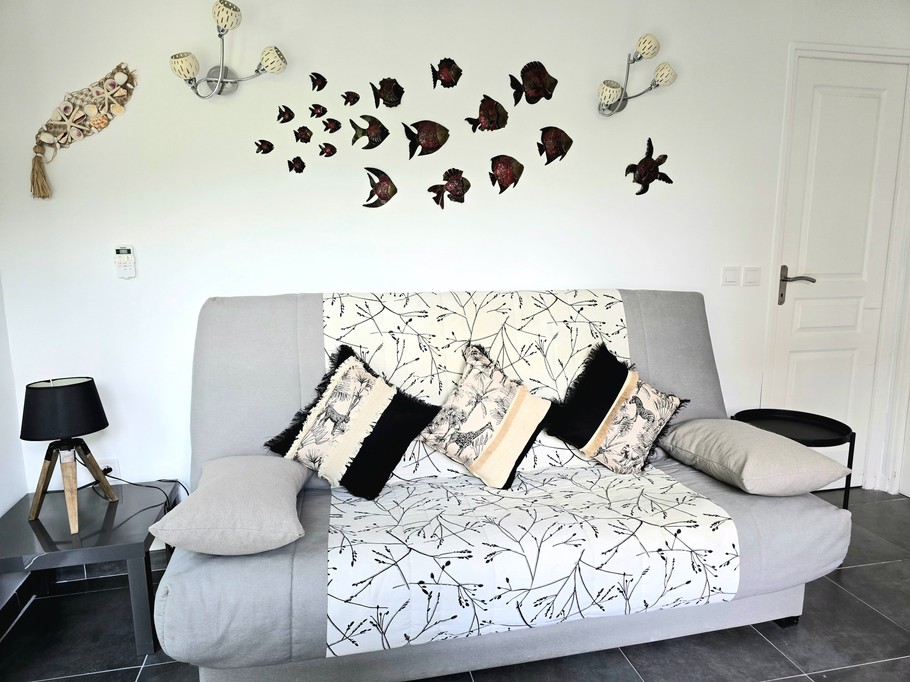 Ambiance cocooning pour le séjour.