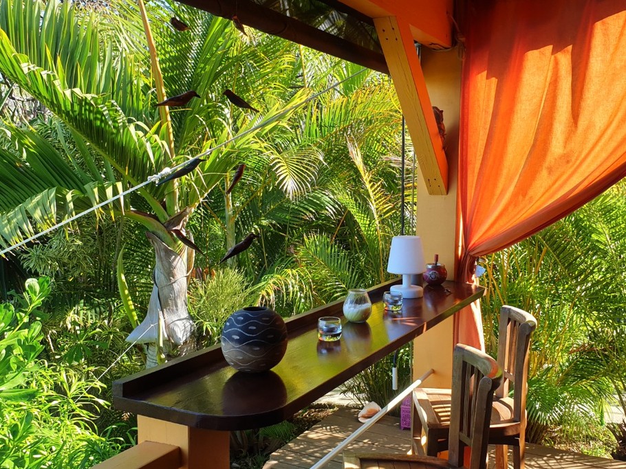 Bungalow Bois avec jacuzzi privatif - Poz Lagon chambre d'hôtes la Saline les bains