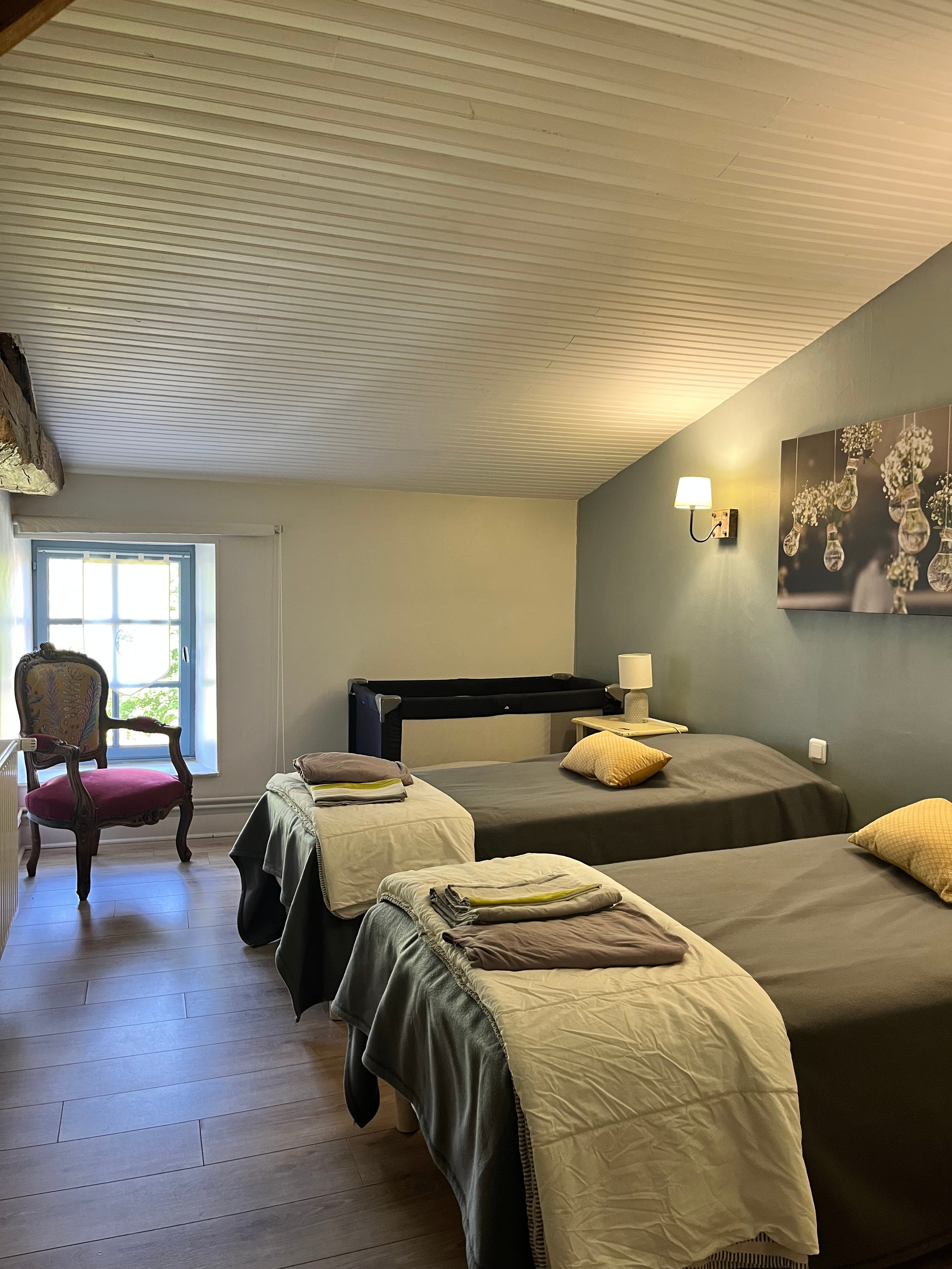 Chambre lits simple/double