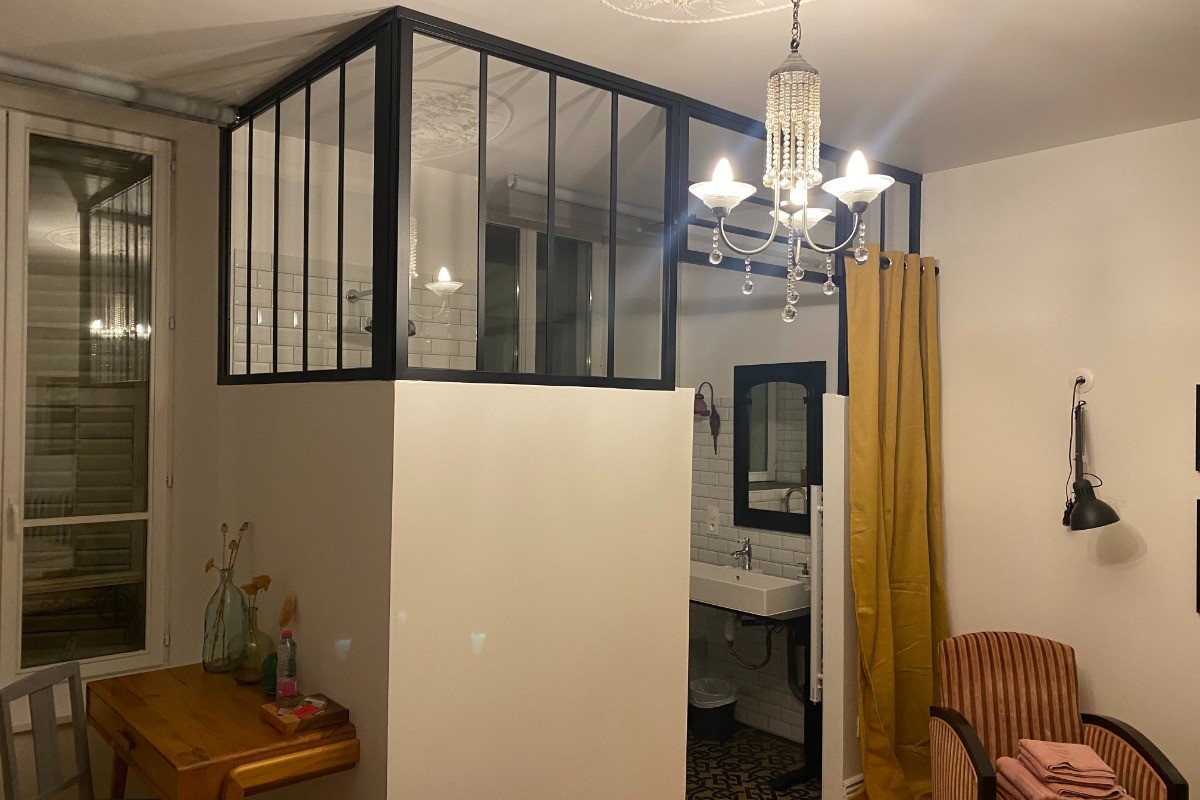 La salle de bain "atelier d'artiste"