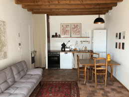 Le séjour et la cuisine