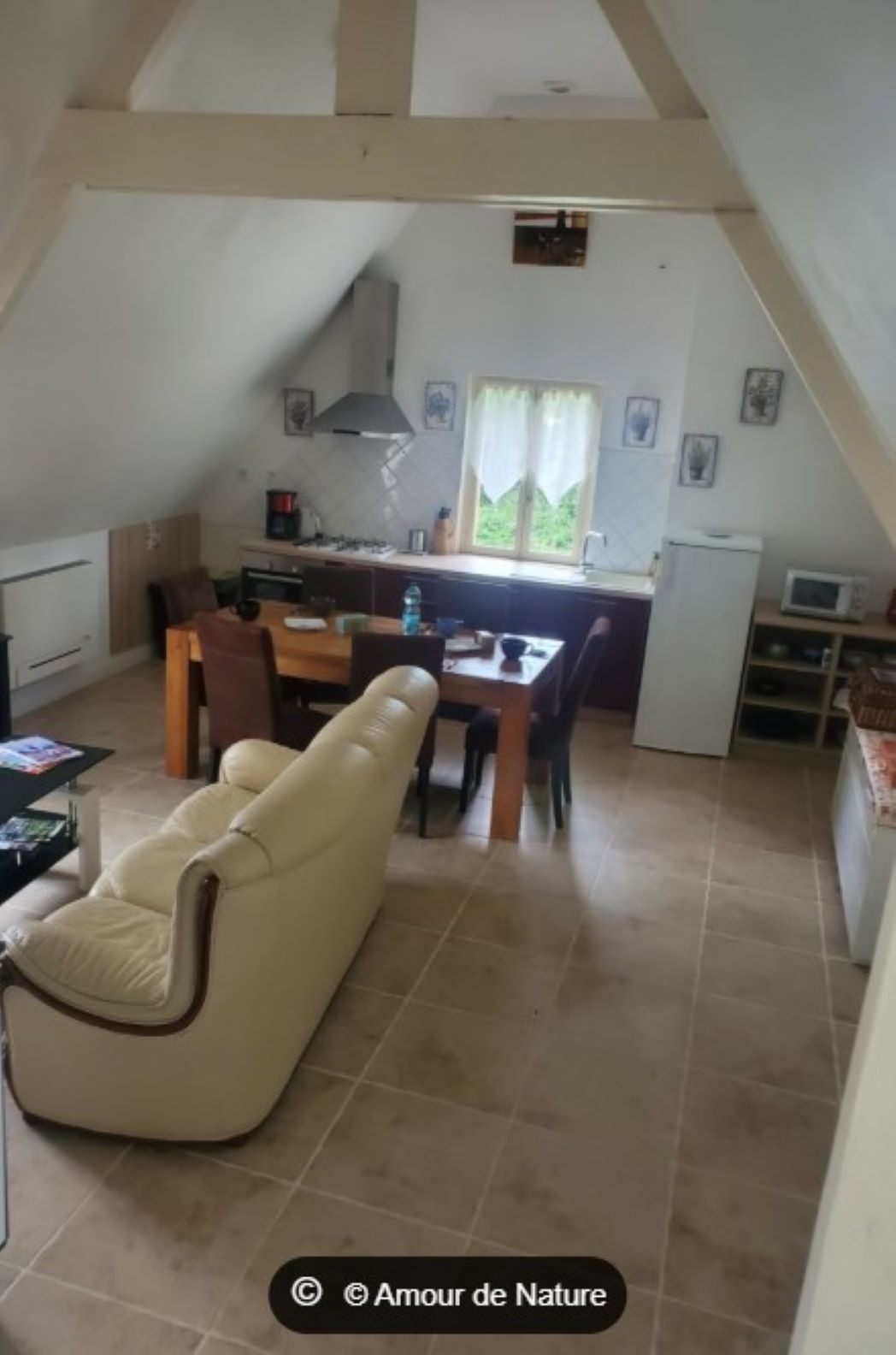 Grand séjour poutres apparentes