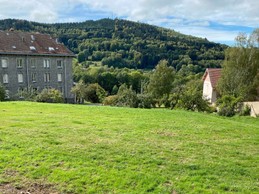 View from the Domaine over the Vosges mountains and the village of Plainfaing
