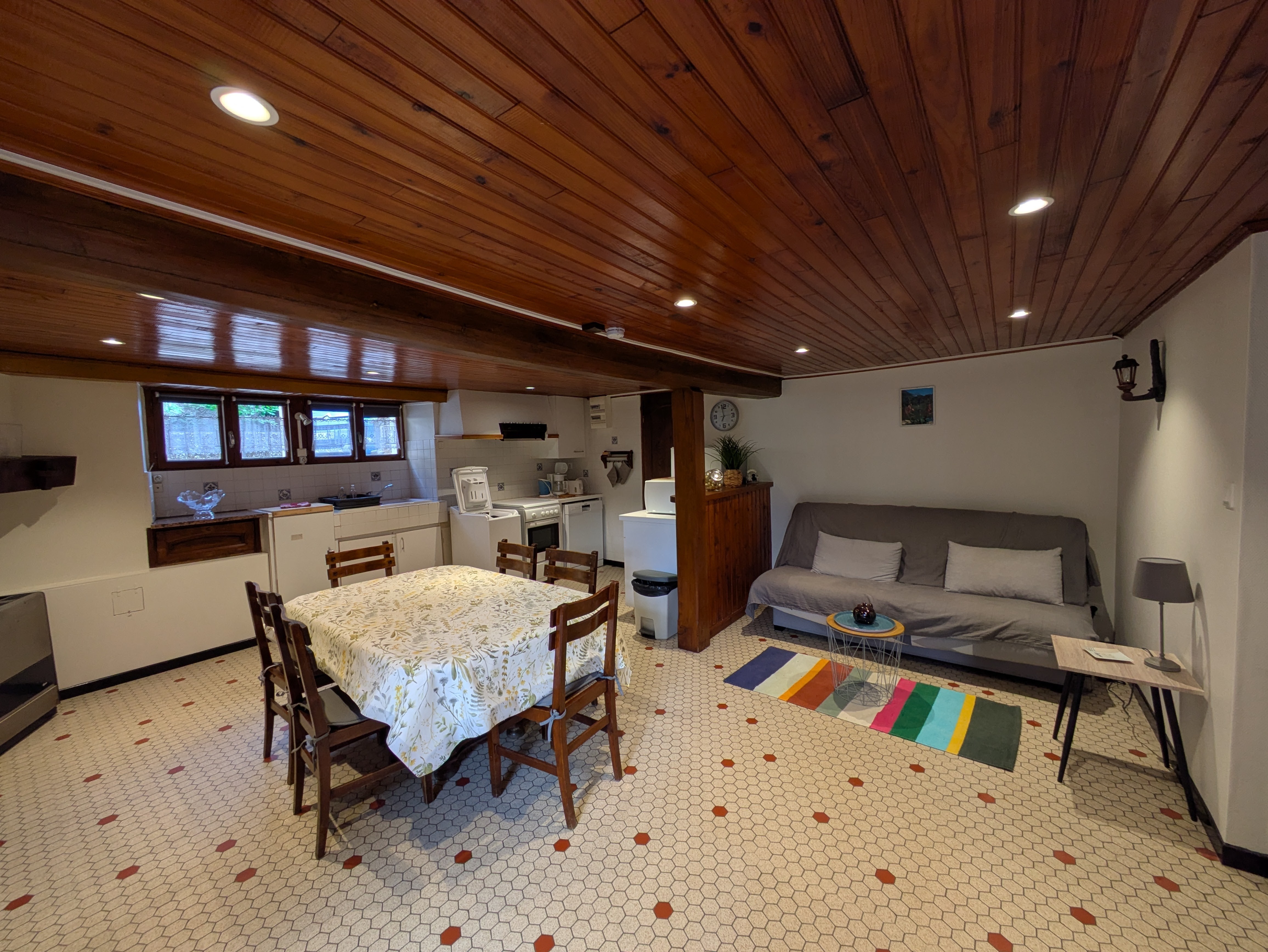 Living room and kitchen