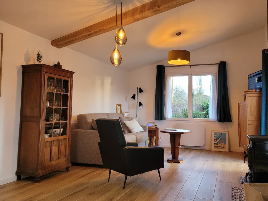 Jacob, Clévacances, location, Plouha, le séjour-salon