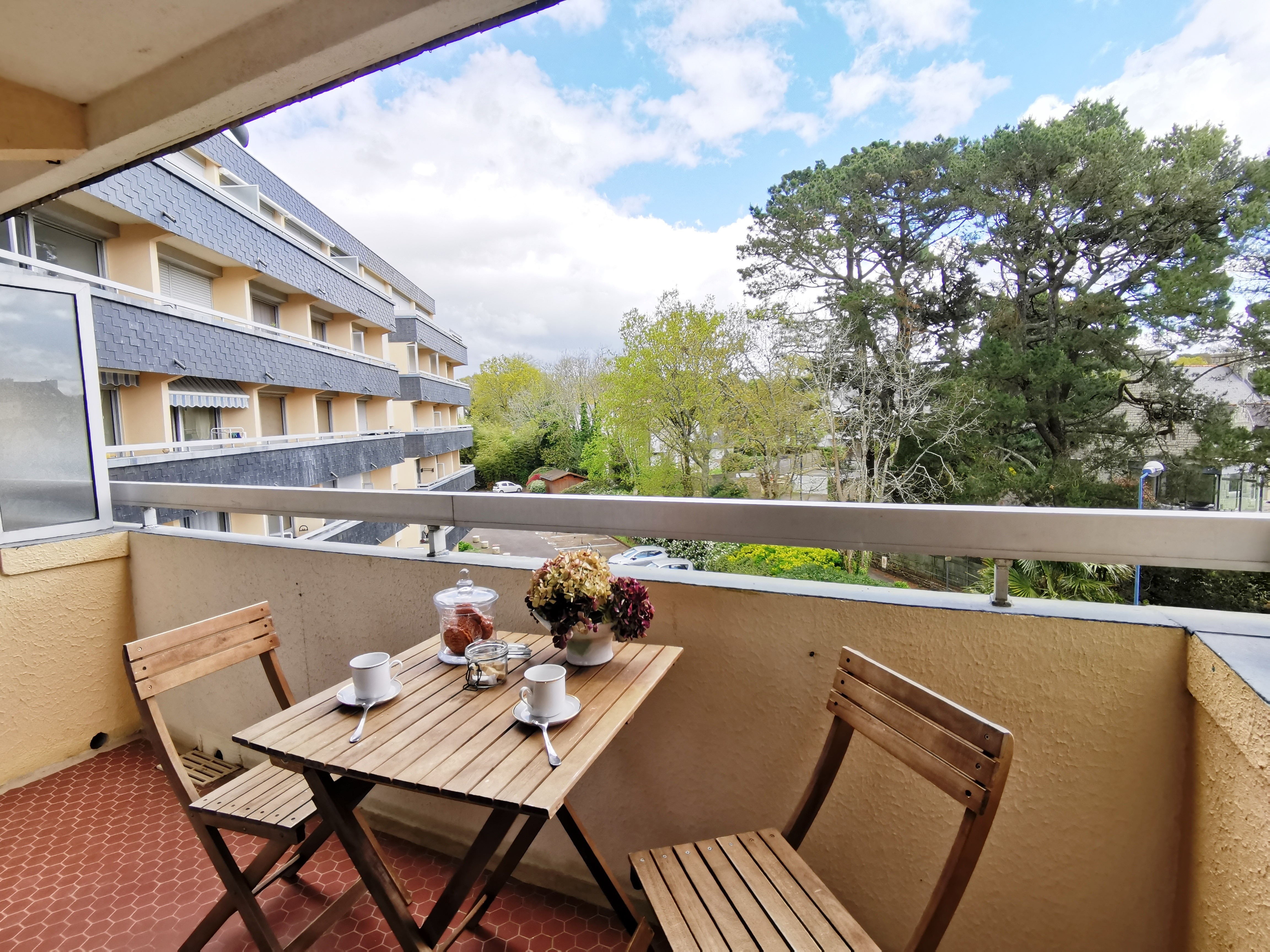 balcon abrité