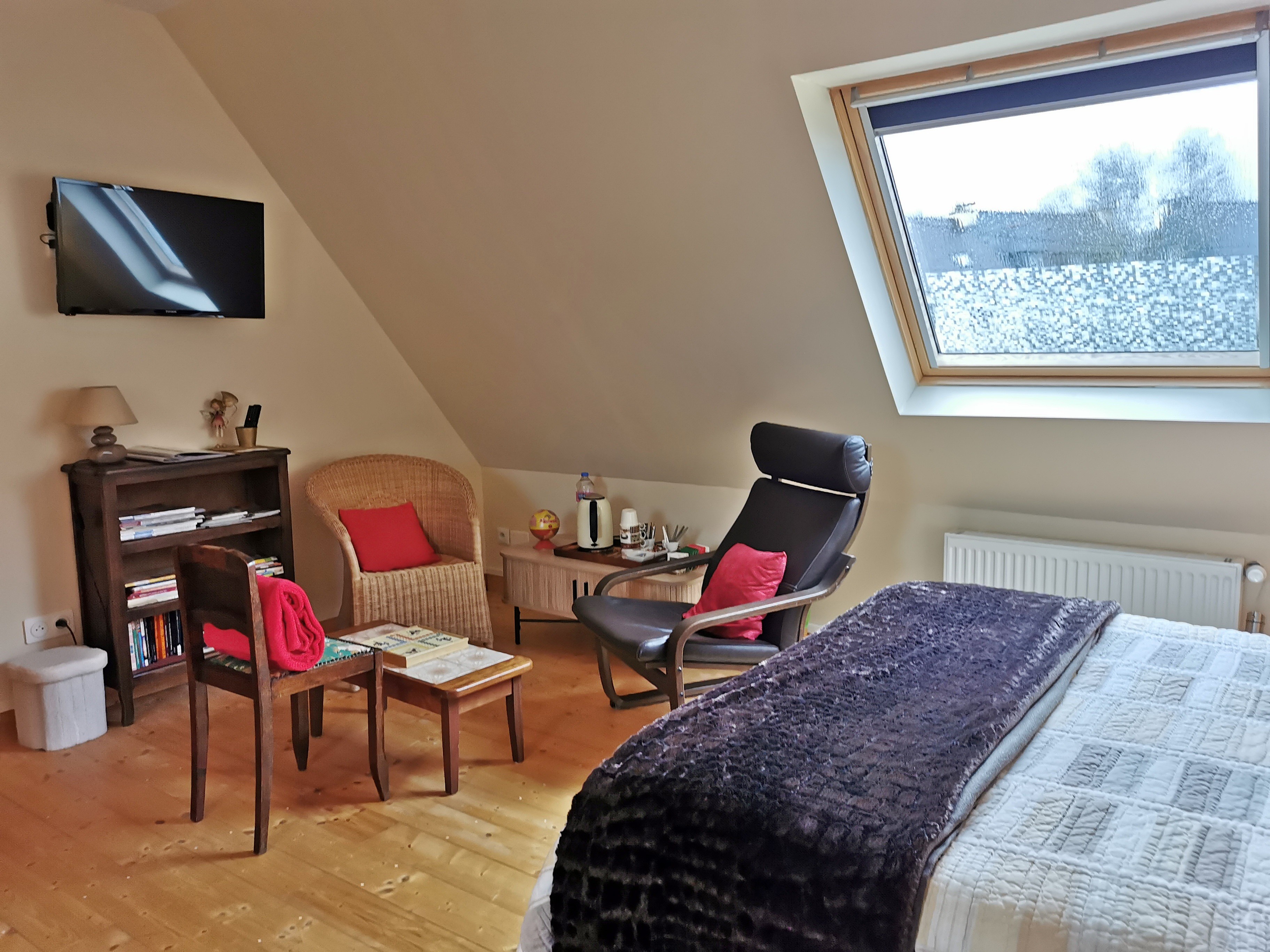 reading and TV lounge area