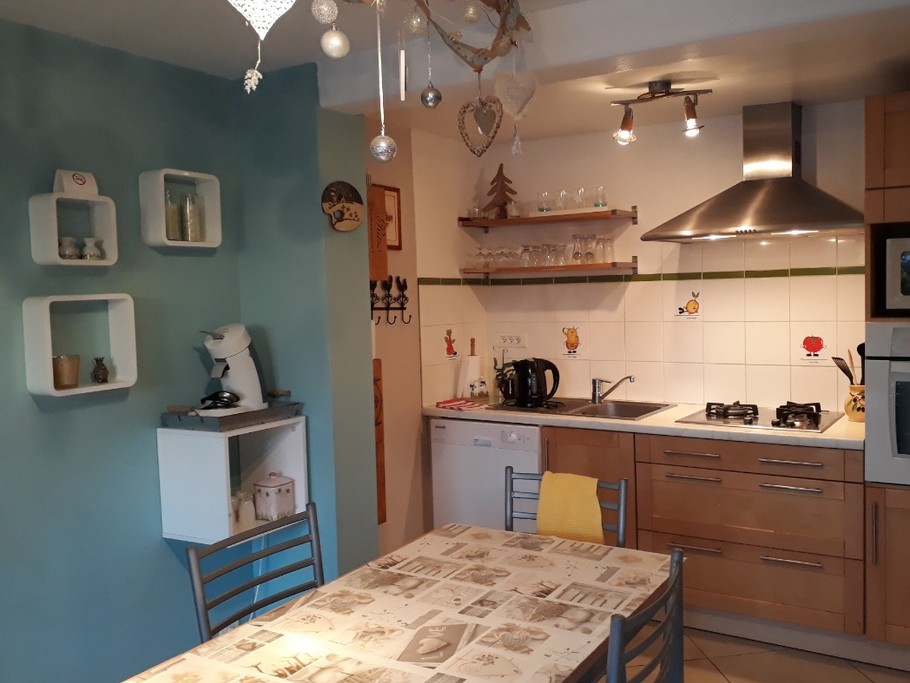 Cuisine ouvert baie vitrée