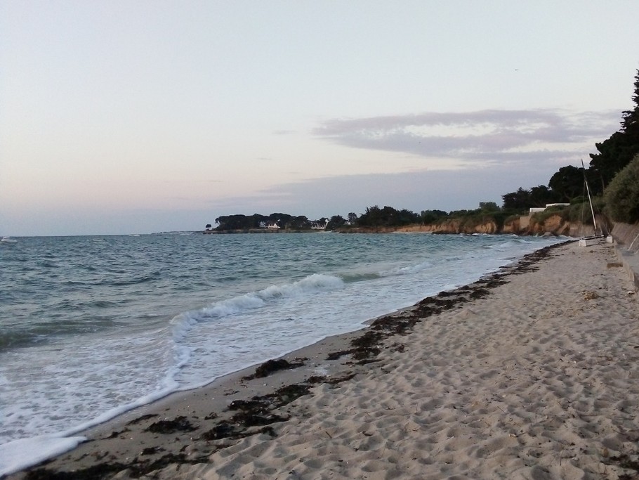 Plage Bleue au soir, marée haute