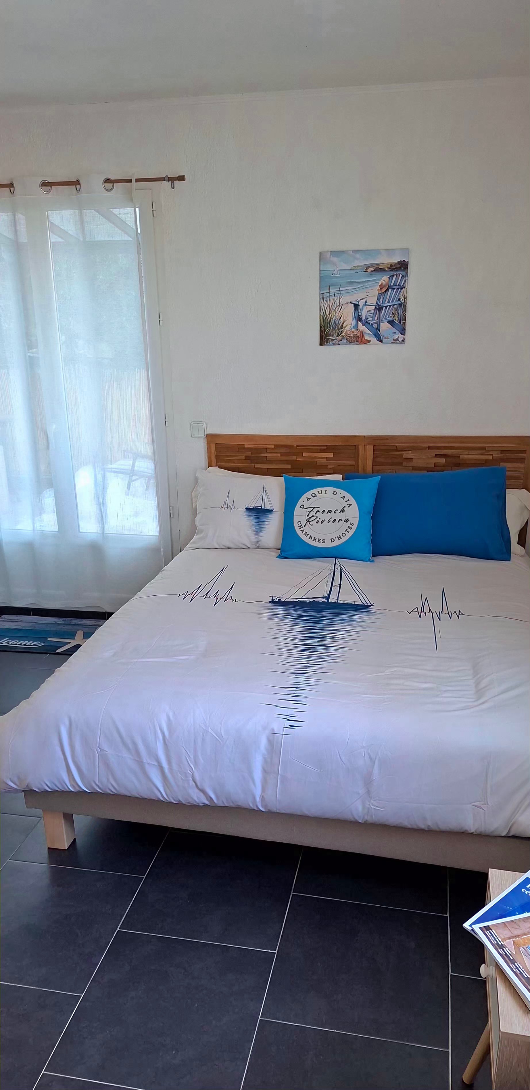 literie chambre Azur N°2
