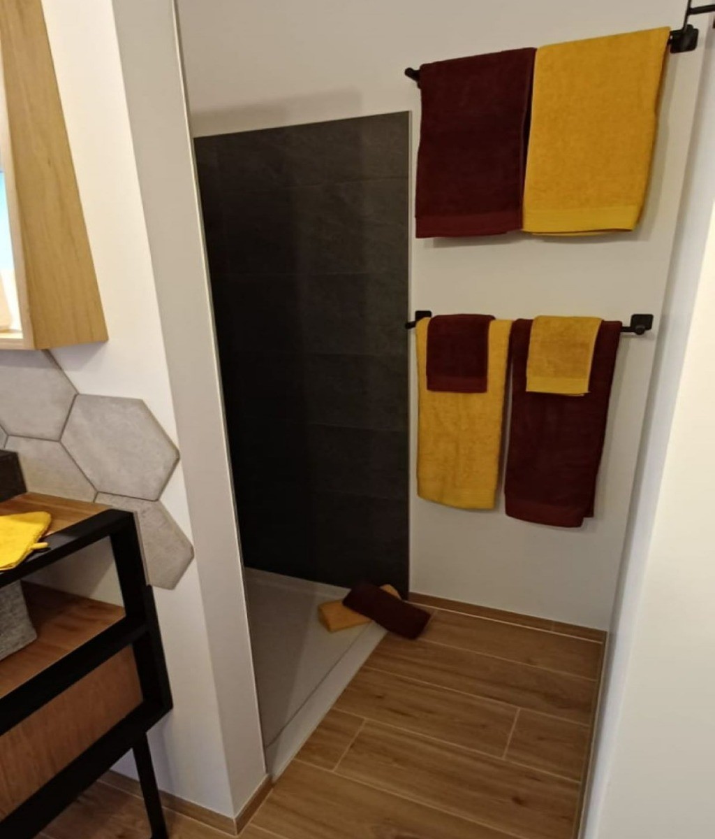 Salle de bains avec douche