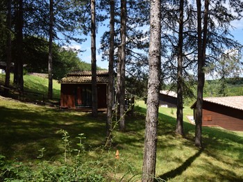 Vue ensemble de tous les chalets