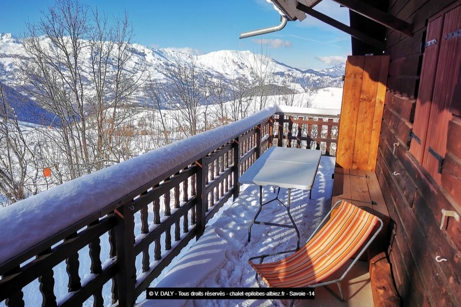 Chalet Les EPILOBES - VUE TERRASSE - Savoie - Location vacances 8pers - albiez-montrond