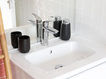 La salle d'eau du gîte Terre