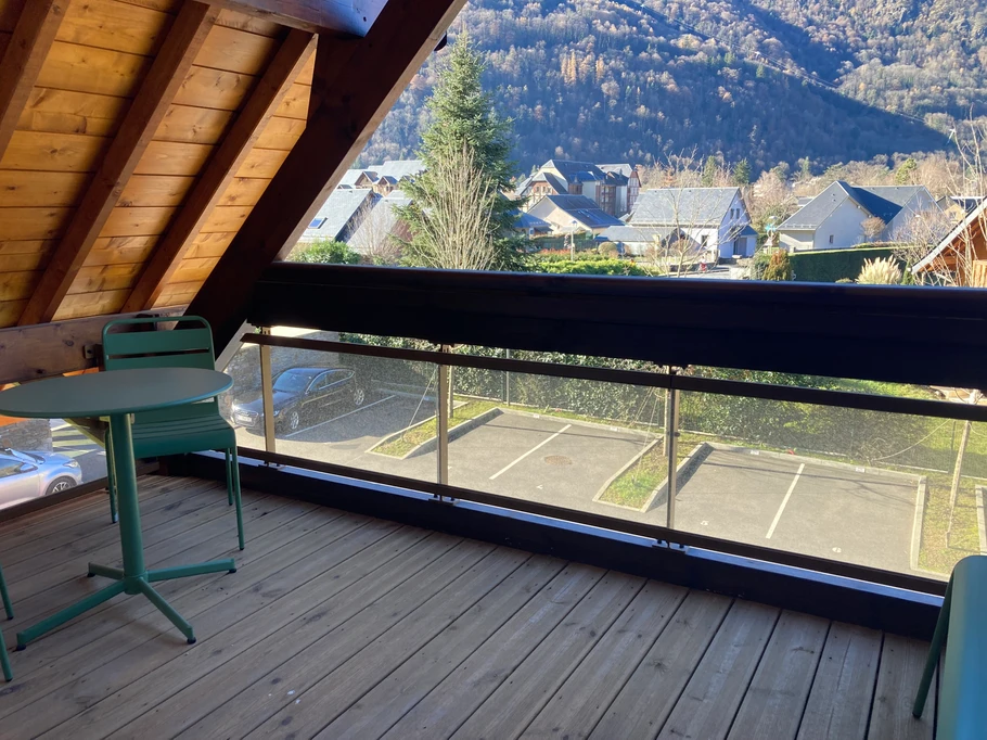 1ère chambre, balcon privé avec vue montagne