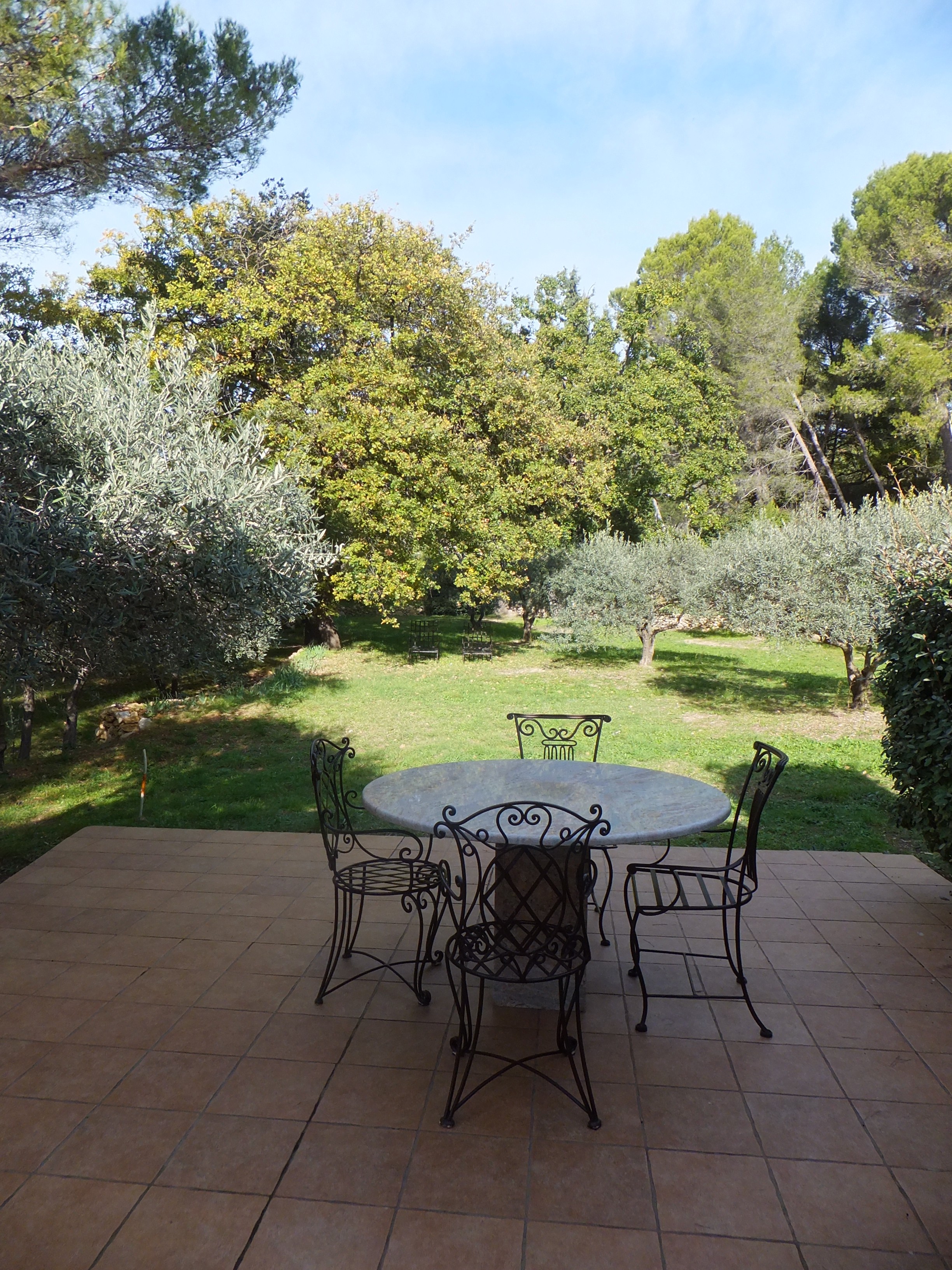 vue de la terrasse du clos