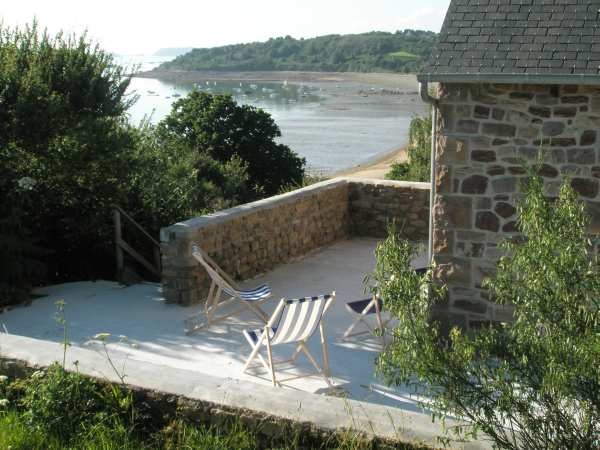 Une vue exceptionnelle sur la baie de la terrasse