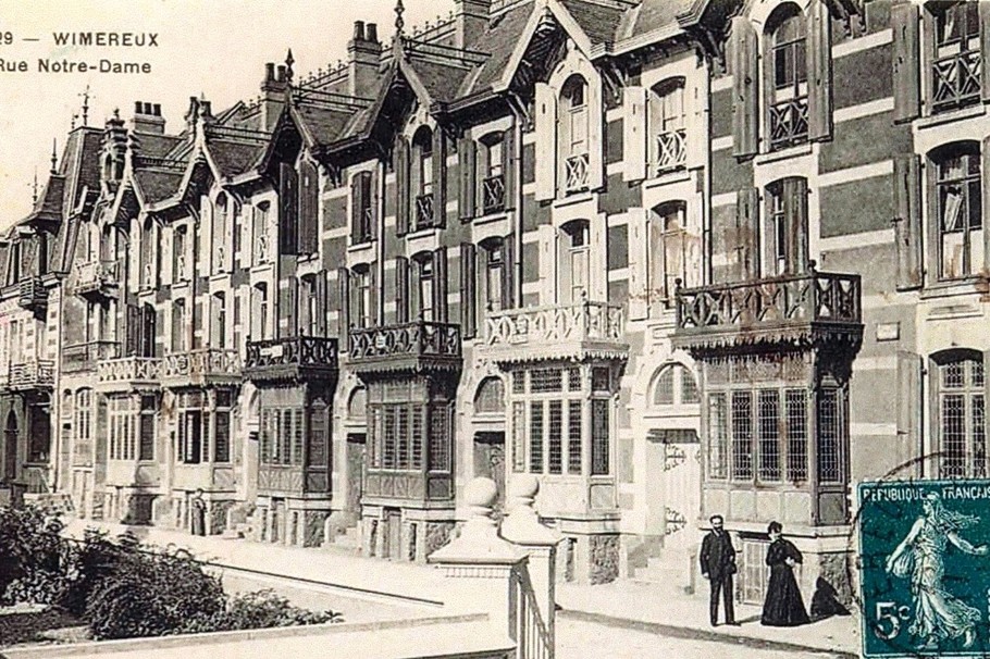 carte postale ancienne des villas