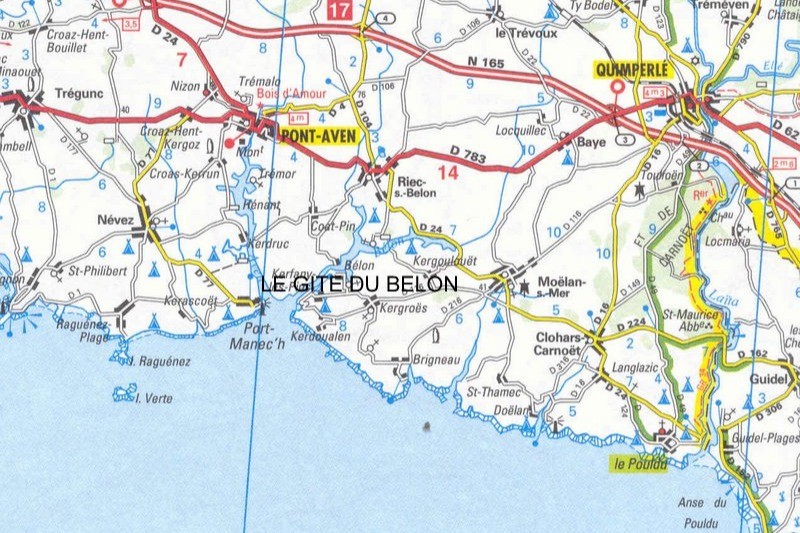 le plan d'accès au gîte