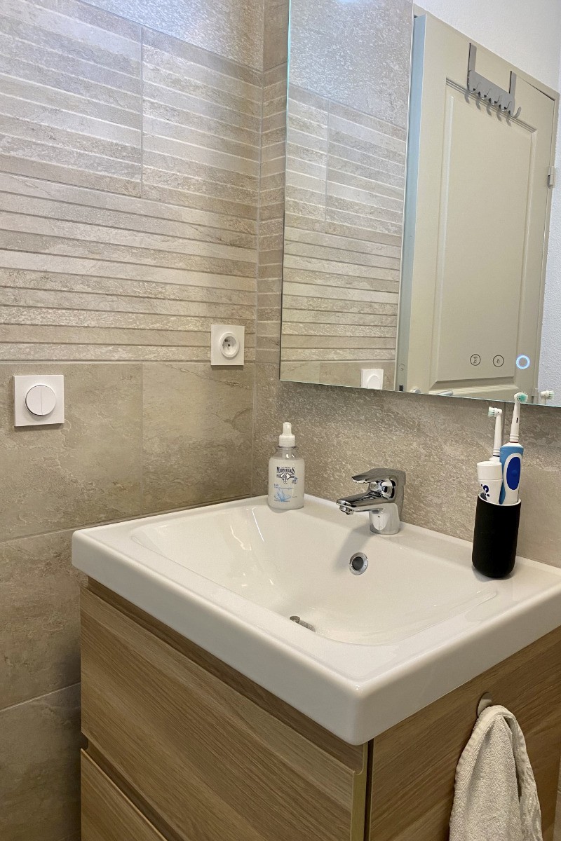 Meuble vasque et mitigeur thermostatique