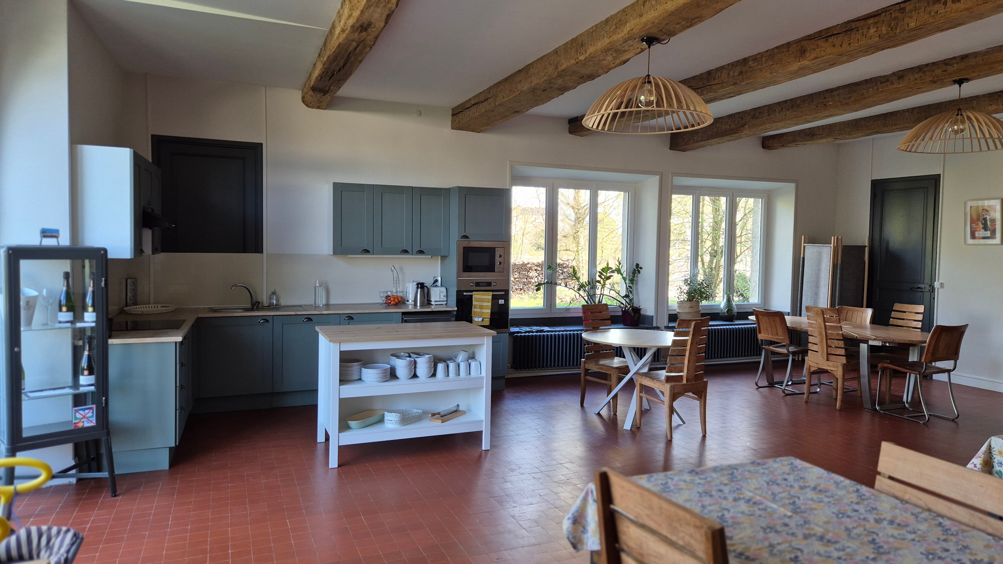 cuisine, salle à manger, salon