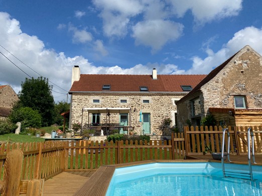 The house and swimming pool