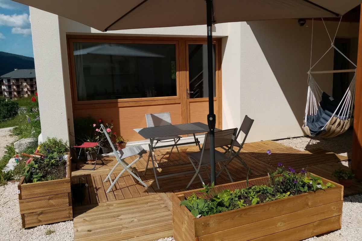 Gîte de La Pierre à Sel - La terrasse privative