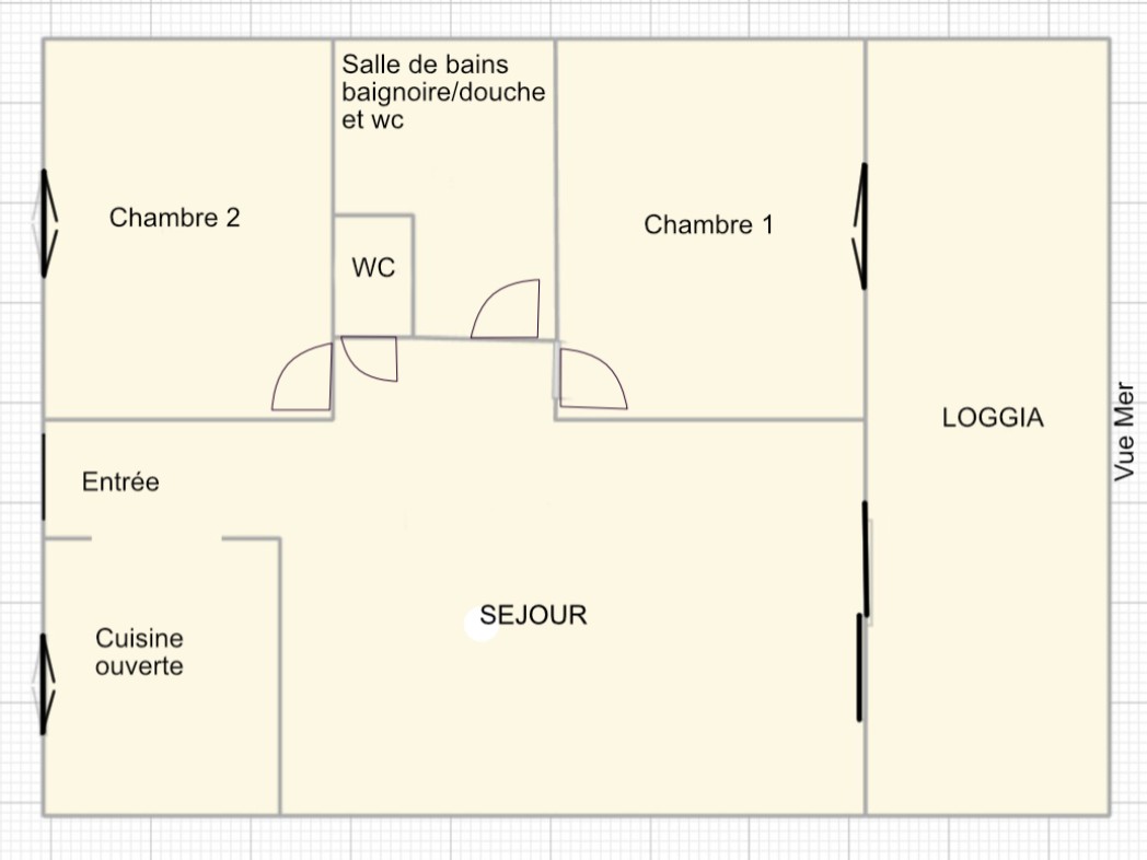 Plan intérieur de l'appartement