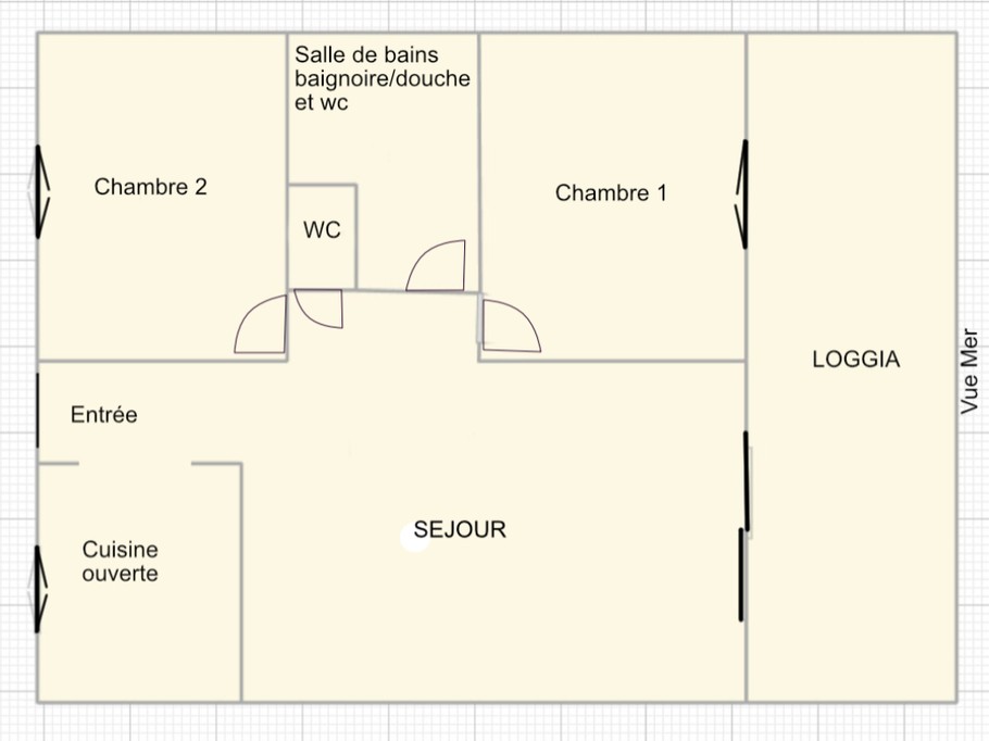 Plan intérieur de l'appartement
