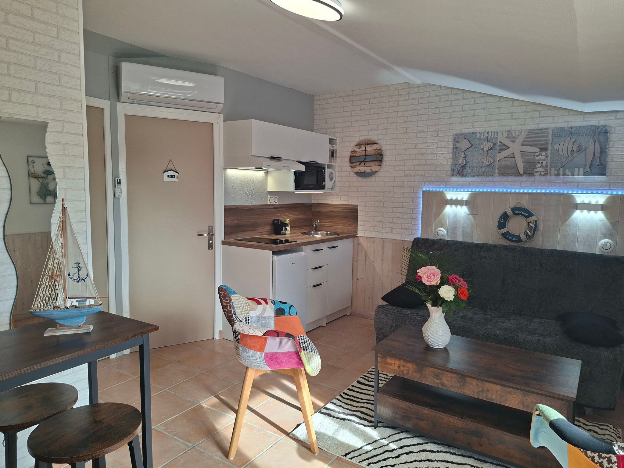 Cottage Etang salé pour 1 à 3 personnes avec un canapé lit, en Charente maritime