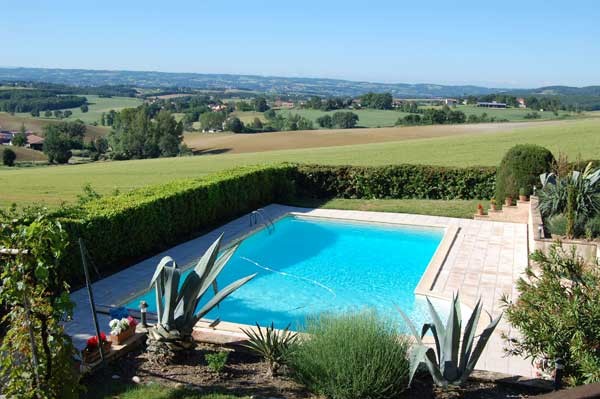 Vue piscine  - Cadalen - Tarn
