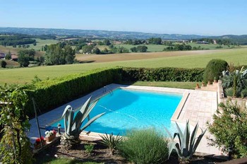 Vue piscine  - Cadalen - Tarn