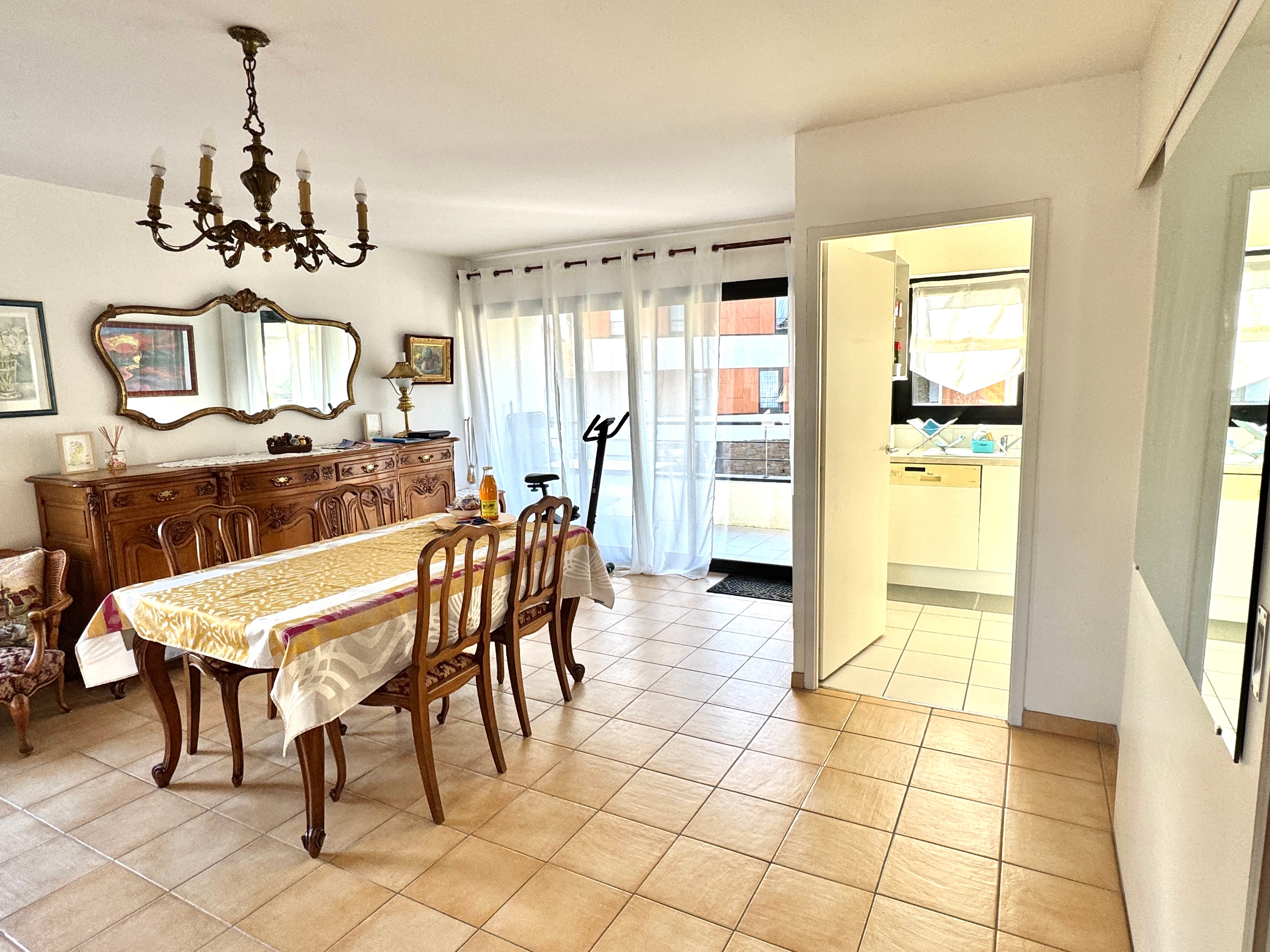 Dining room and kitchen